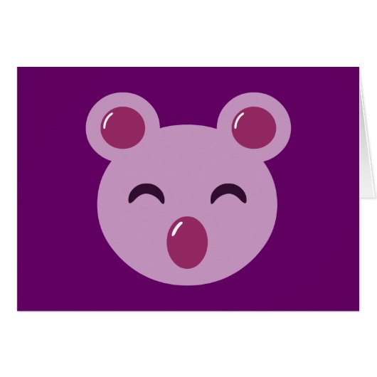 Cute Purple Koala Bear Cards (Front Horizontal)