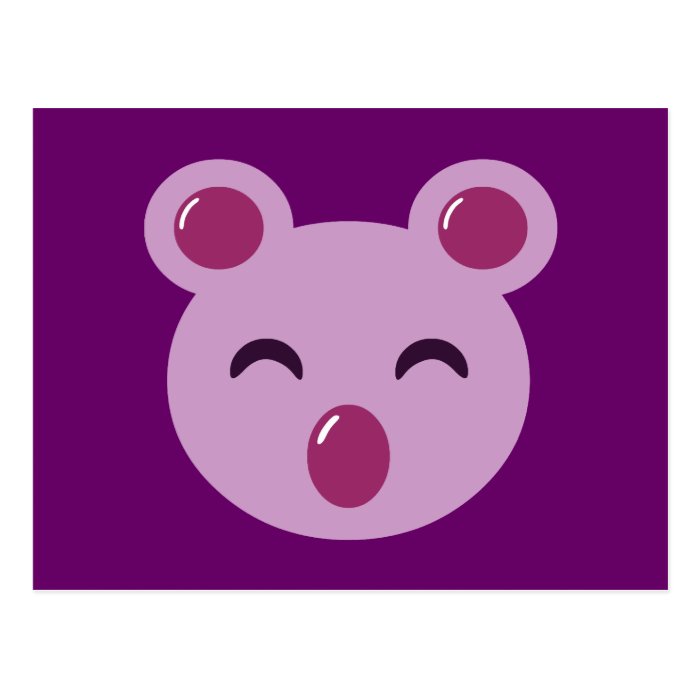 Cute Purple Koala Bear Post Card