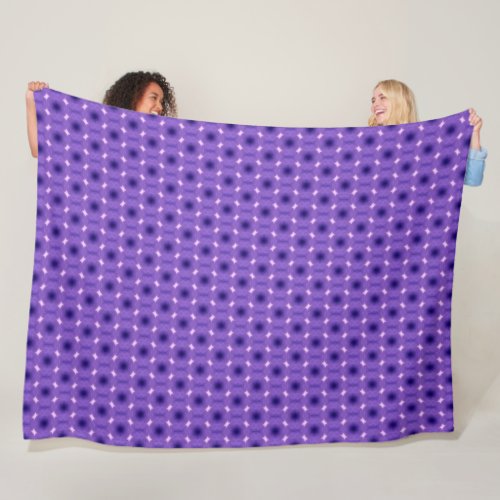 Cute Purple Lady Bug Tribal Plush Pattern Fleece Blanket