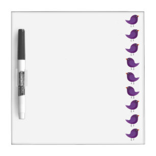 Cute Purple Little Bird Illustration Dry Erase Board