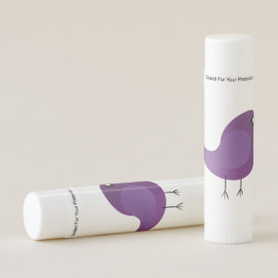 Cute Purple Little Bird Illustration Lip Balm