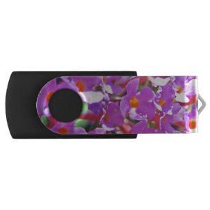 Cute Purple Little Flowers Scented Jar Candle Flash Drive