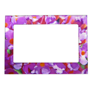 Cute Purple Little Flowers Scented Jar Candle Magnetic Frame