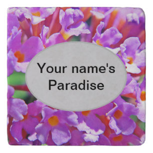 Cute Purple Little Flowers Trivet
