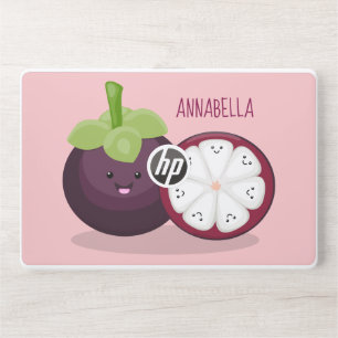 Cute purple mangosteen cartoon illustration HP laptop skin