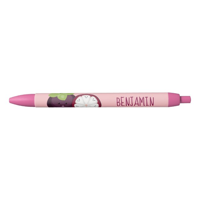 Cute purple mangosteen cartoon illustration pen (Front)