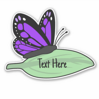 Cute Purple Monarch Butterfly Sticker