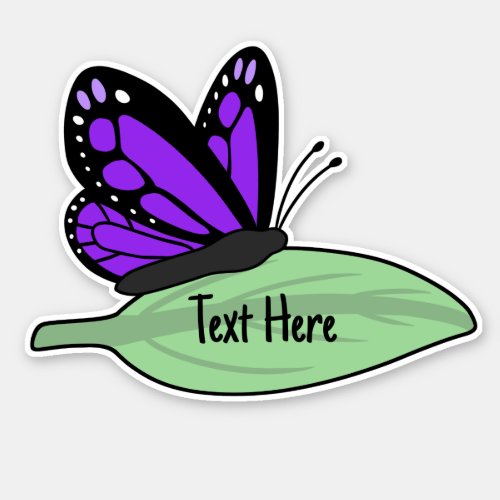Cute Purple Monarch Butterfly  Sticker
