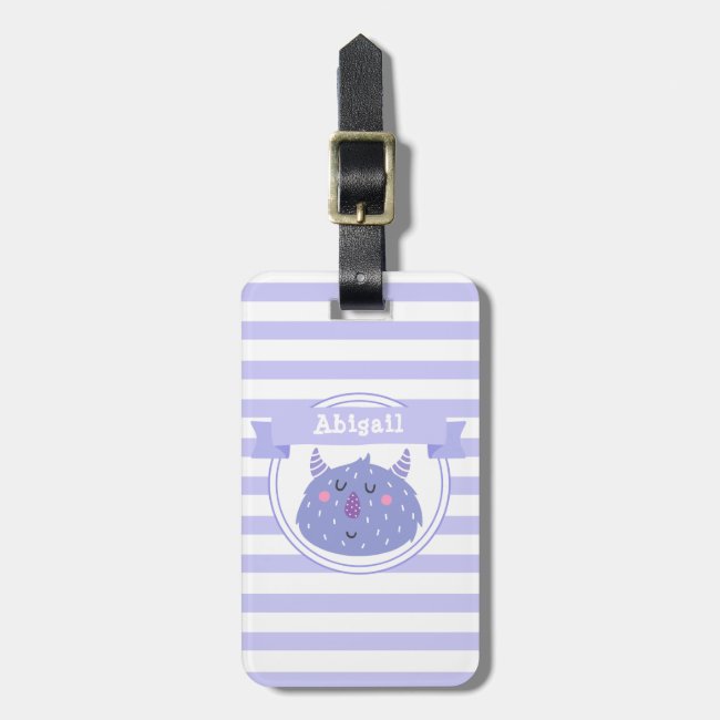 Cute Purple Monster | Lilac Striped Kids