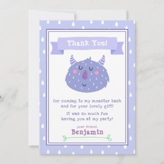 Cute Purple Monster | Monster Bash Kids Birthday