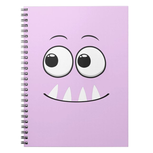 Cute Purple Monster notebook for kids (Front)