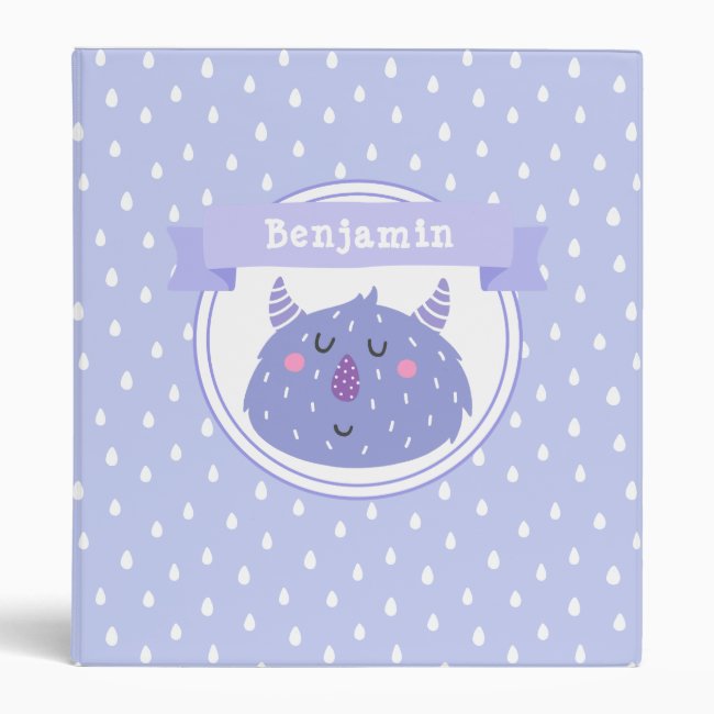 Cute Purple Monster - Personalized Lilac Kids