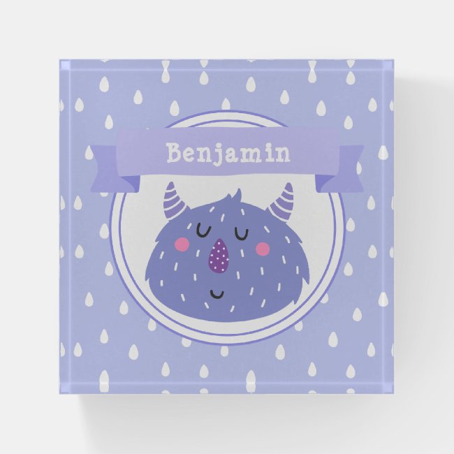 Cute Purple Monster - Personalized Lilac Kids