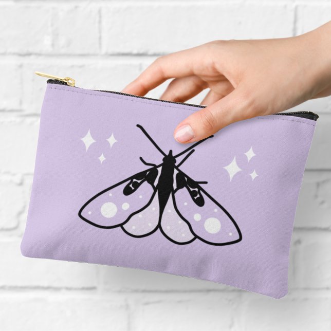 Cute Purple Moth Zipper Pouch (Creator Uploaded)