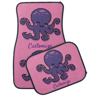 Cute Purple Octopus Thunder_Cove Car Floor Mat