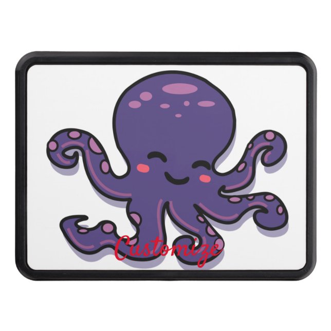 Cute Purple Octopus Thunder_Cove Hitch Cover (Front)