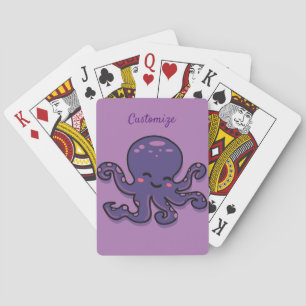 Cute Purple Octopus Thunder_Cove Poker Cards