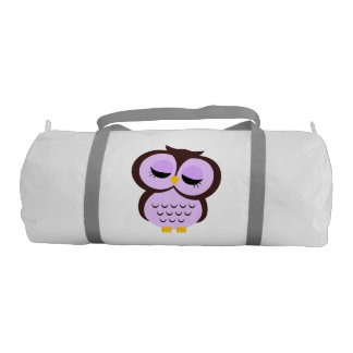 Cute Purple Owl Gym Bag