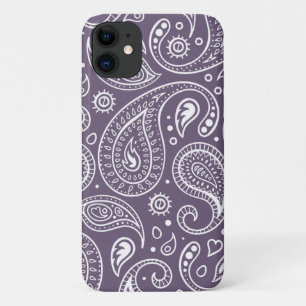 Cute Purple Paisley Pattern iPhone 11 Case