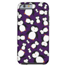 Cute purple penguin pattern