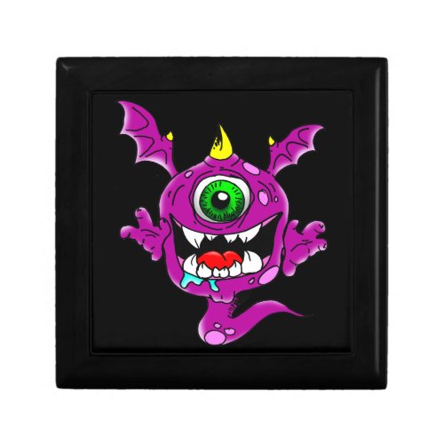 Cute Purple People Eater Monster Gift Box