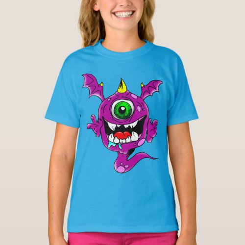 Cute Purple People Eater Monster T_Shirt