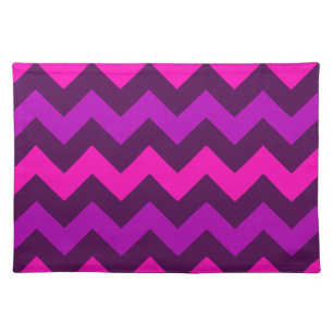 Cute Purple Pink Chevrons Cloth Placemat