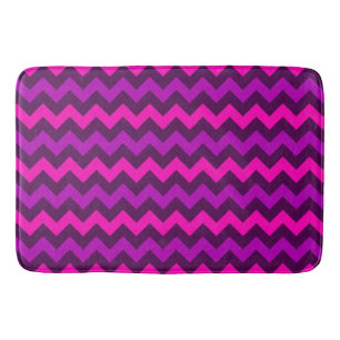 Cute Purple Pink Chevrons Large Bath Mat