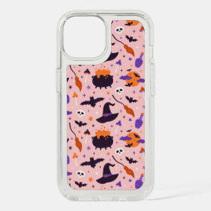 Cute Purple & Pink Halloween Pattern iPhone 15 Case