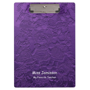 Cute Purple Rag Dolls, My Favorite Teacher, Name, Clipboard