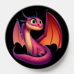 Cute purple/red cartoon dragon PopSocket
