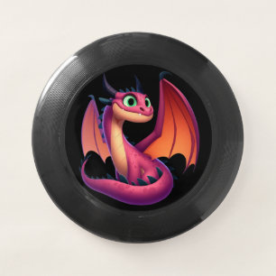 Cute purple/red cartoon dragon Wham-O frisbee