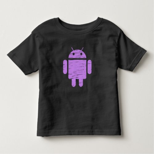 Cute Purple Robot Toddler T_shirt
