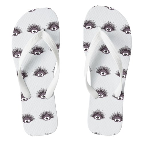 Cute Purple Sea Urchin Flip Flops