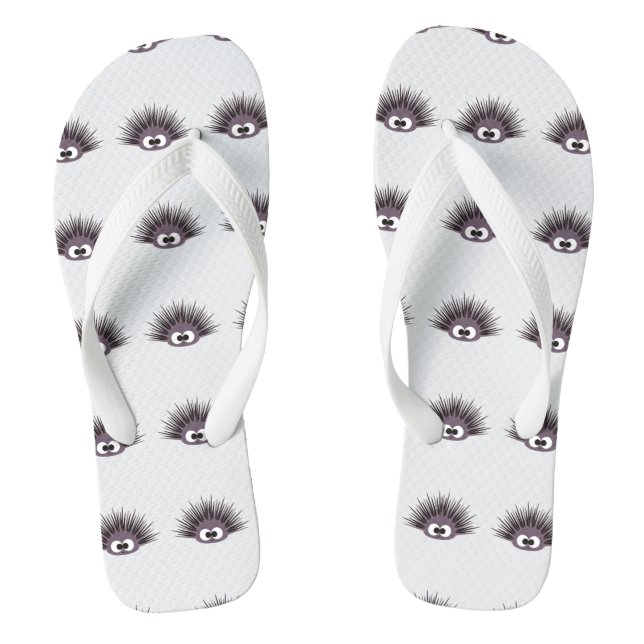 Cute Purple Sea Urchin Flip Flops (Footbed)