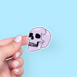 Cute Purple Skull Sticker
