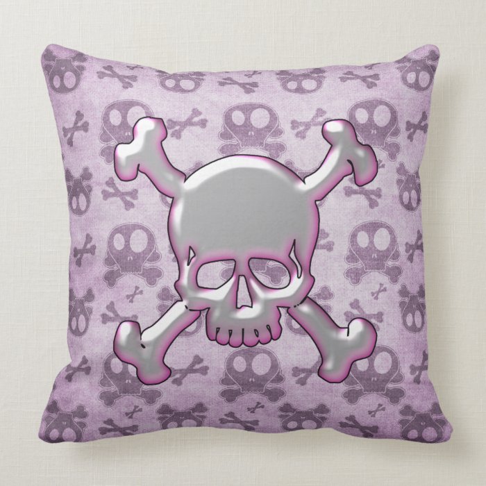 Cute Purple Skulls Pillow