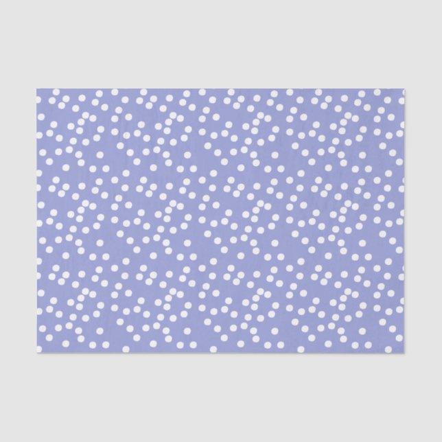Cute Purple & White Confetti / Polkadots Tissue Paper (Front)