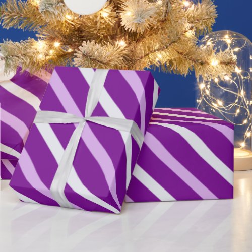 Cute Purple White Pattern         Wrapping Paper