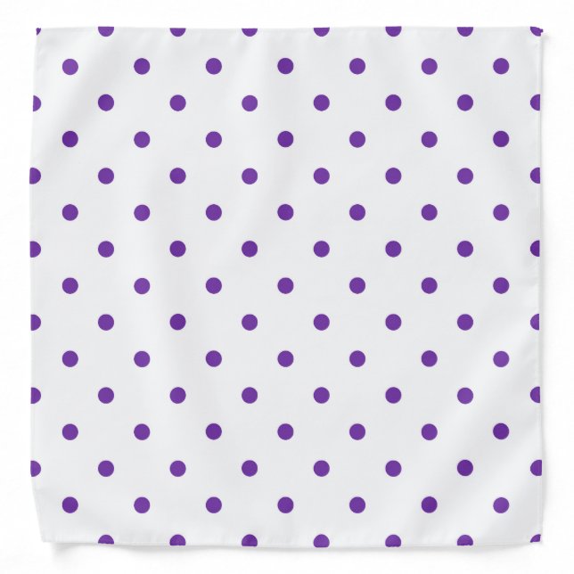 cute purple white polka dot tiled bandana (Front)
