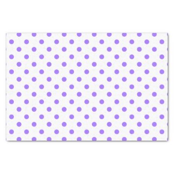 Cute Purple & White Polkadots Tissue Paper