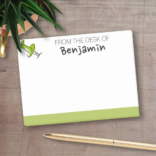 Cute Push Pin From the Desk Of Custom Name Post-it Notes