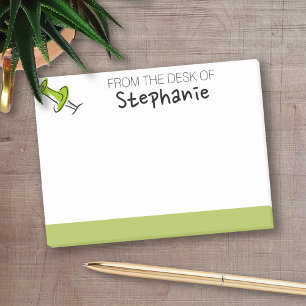 Cute Push Pin From the Desk Of Custom Name Post-it Notes
