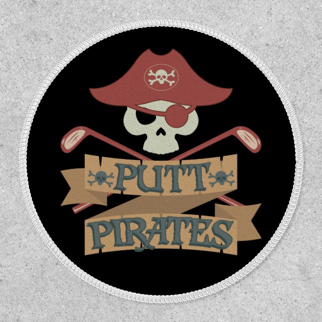 Cute Putt Pirates Golfing Hobby Patch (Front)
