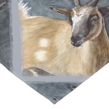 Cute Pygmy Goat Watercolor Artwork Long Table Runner by PaintingPony at Zazzle