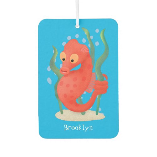 Cute pygmy seahorse cartoon  air freshener