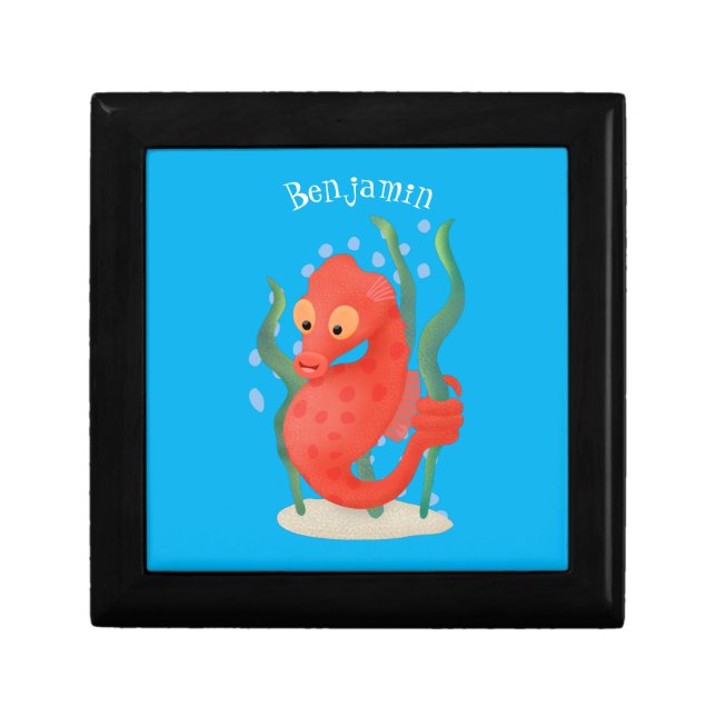 Cute pygmy seahorse cartoon gift box (Front)
