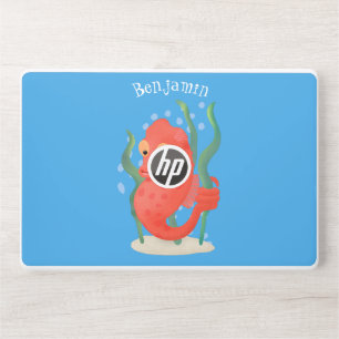 Cute pygmy seahorse cartoon HP laptop skin