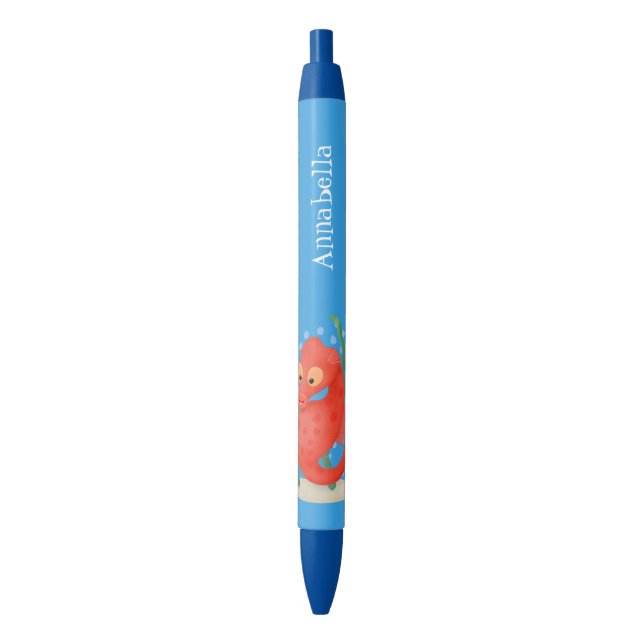 Cute pygmy seahorse cartoon pen (Front Vertical)