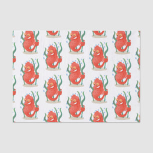 Cute pygmy seahorse cartoon tissue paper
